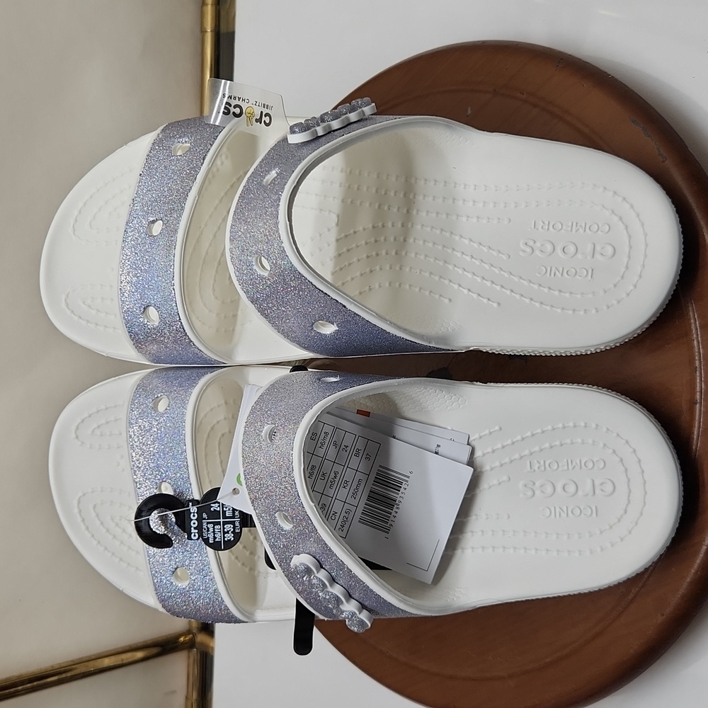 NWT Classic CROCS glitter sandals